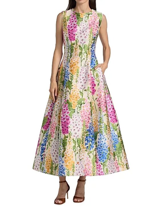 Oscar de la Renta Dresses & Skirts - Oscar de la Renta Foxgloves Jacquard A-Line Cocktail Dress ALTERED
